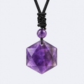 Amethyst Star of David pendant, studio photo