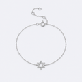 Star of David bracelet in sterling silver, studio photo