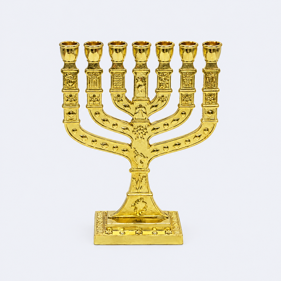 Seven-branch menorah, studio photo